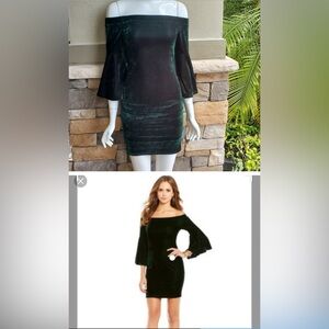 🎄HOLIDAY GIANNI BINI VELVET GREEN DRESS